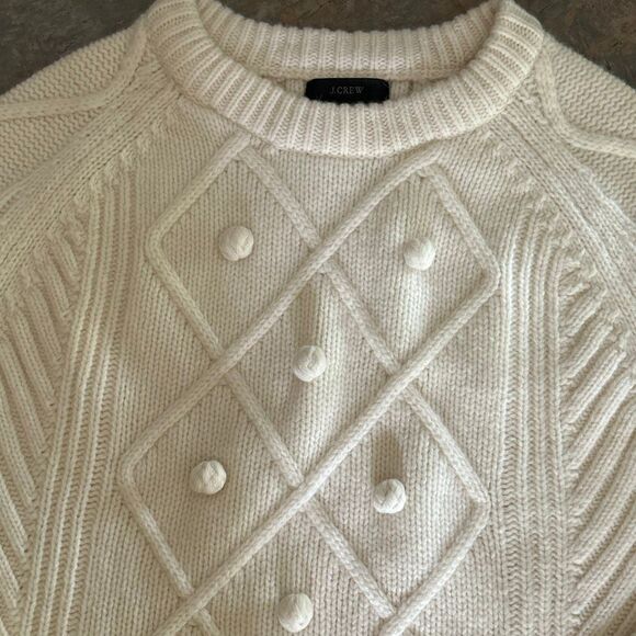 J. Crew Pom Pom Wool Pullover Sweater XS - Picture 2 of 8